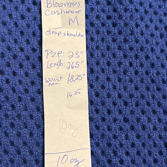 C by Bloomingdale’s 2ply Cashmere pull-on Sweater Open Weave knit oversize - Picture 8 of 9